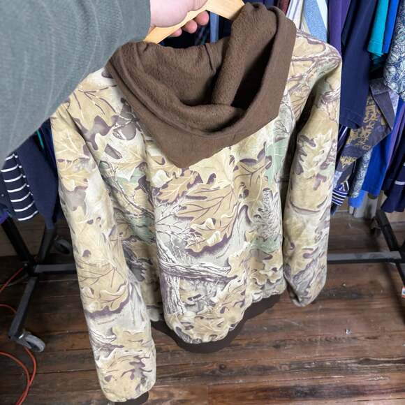 Vintage 1980s Camo Hooded Jacket / Goose Down Fill / Vintage Camo Jacket / Winte - Picture 6 of 6